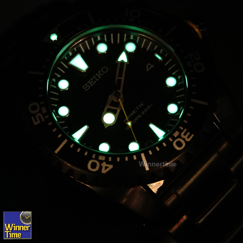 นาฬิกา Seiko Kinetic Divers 200M TICN สีดำ รุ่น SKA427P1,SKA427P,SKA427