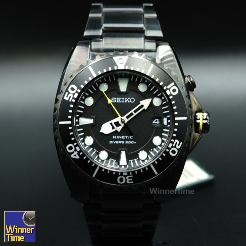 นาฬิกา Seiko Kinetic Divers 200M TICN สีดำ รุ่น SKA427P1,SKA427P,SKA427