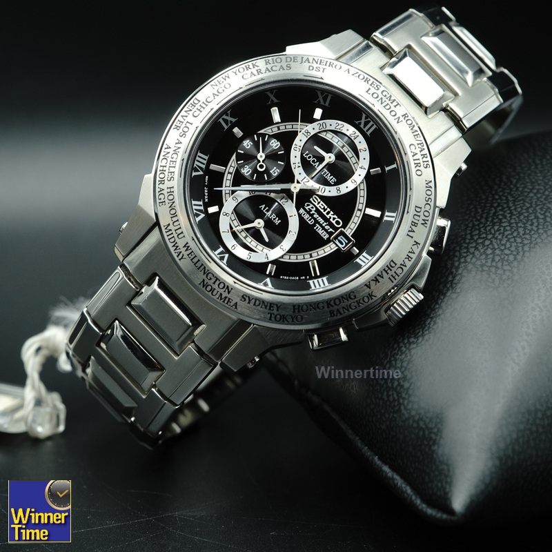 นาฬิกา SEIKO Premier World Timer Alarm รุ่น SPL009P1