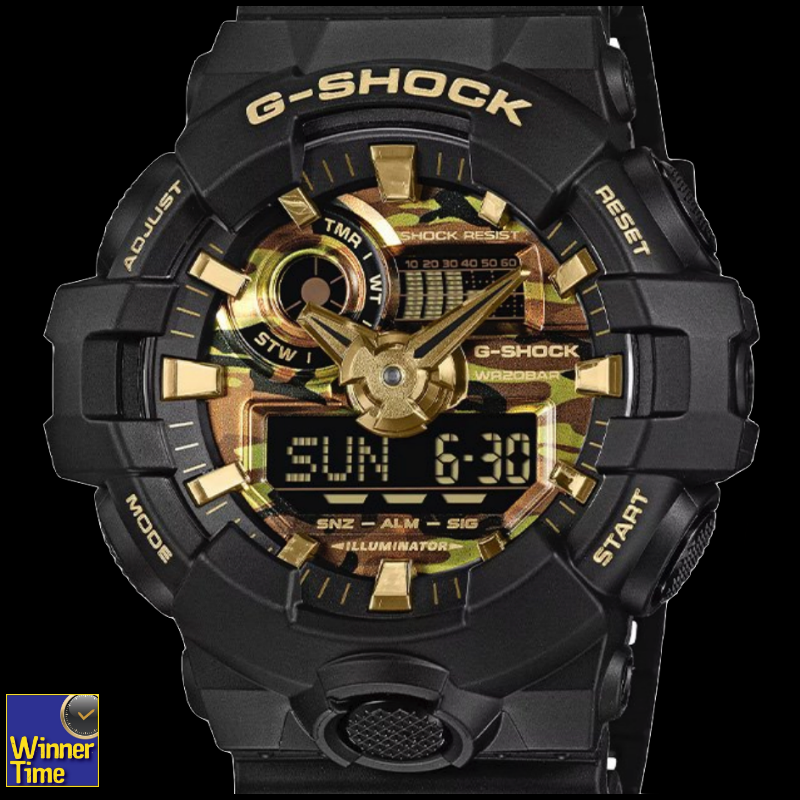 นาฬิกา CASIO G-SHOCK อะนาล็อก-ดิจิตอล ซีรีส์ GA-700 รุ่น GA-700CF-1ADR