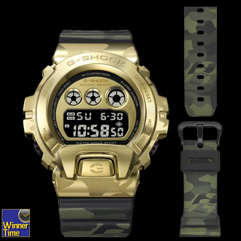 นาฬิกา CASIO G-SHOCK ดิจิตอล ซีรีส์ 6900 METAL COVERED รุ่น GM-6900CMG-3DR
