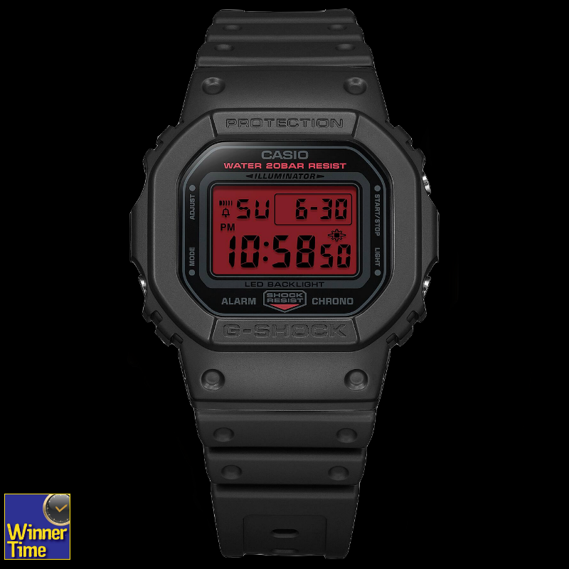 นาฬิกา CASIO G-SHOCK มาตรฐานเรือนทนทาน รุ่น DW-5600BBR-1DR