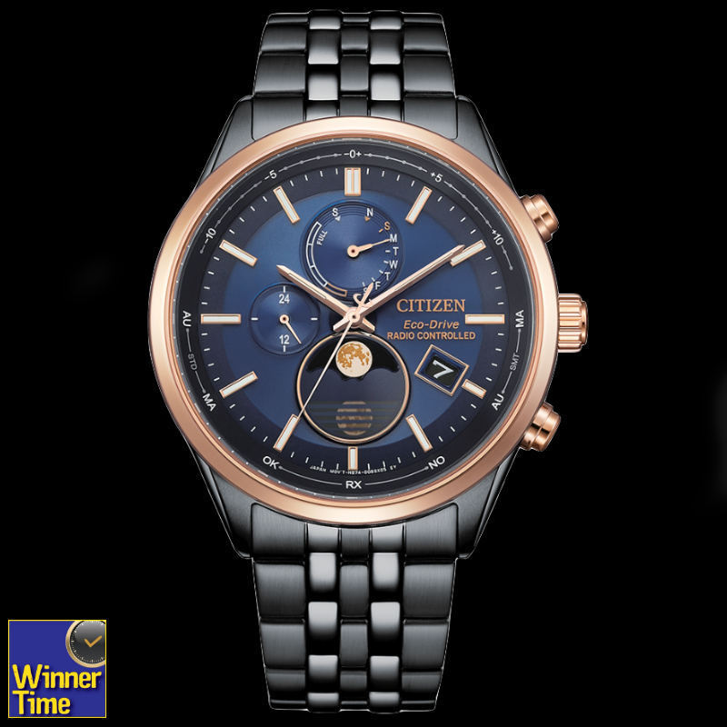 นาฬิกา CITIZEN Eco-Drive Radio-Controlled Moon Phase รุ่น BY1036-53L