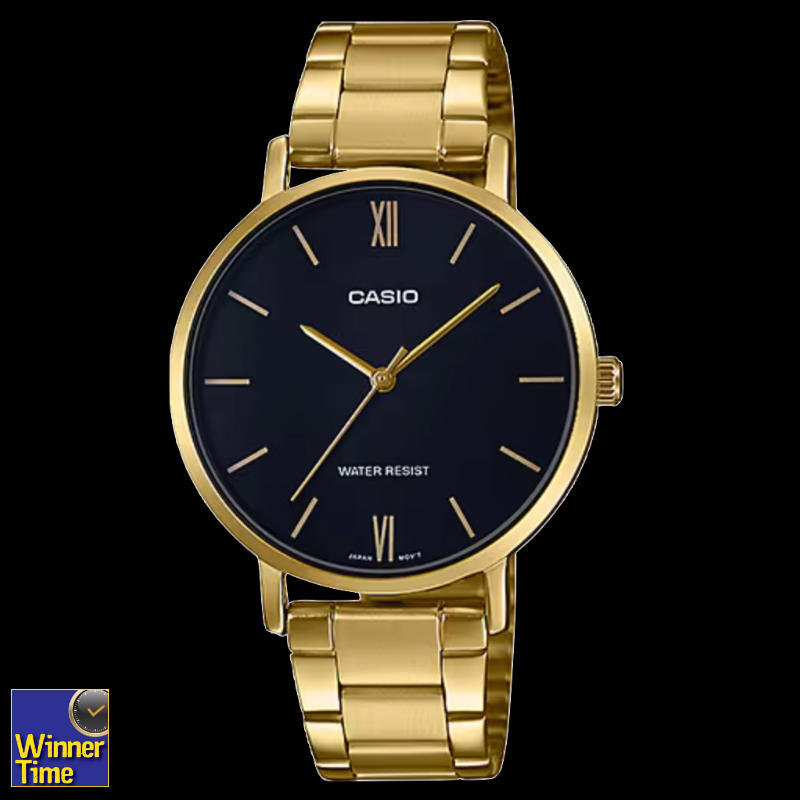 นาฬิกา CASIO นาฬิกาข้อมือ Unisex รุ่น LTP-VT01G-1BUDF สีดำ