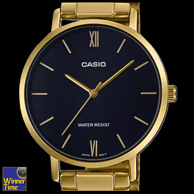 นาฬิกา CASIO นาฬิกาข้อมือ Unisex รุ่น LTP-VT01G-1BUDF สีดำ